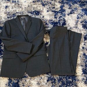 Boys Andrew Marc plaid suit